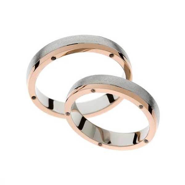 Snubní prsteny s kombinací barvy zlata 585/1000
